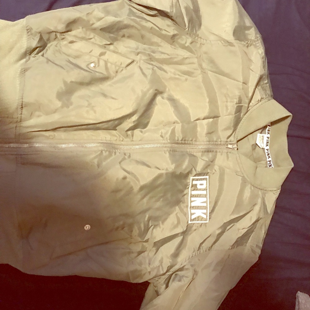 VS PINK BOMBER JACKET SZ M